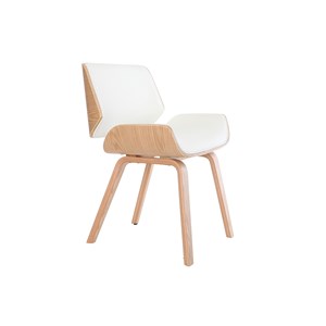 Chaise blanc et bois clair rubbens