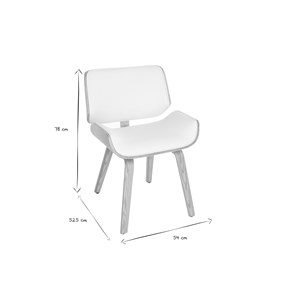 Chaise blanc et bois clair rubbens