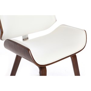 Chaise blanc et bois foncé rubbens