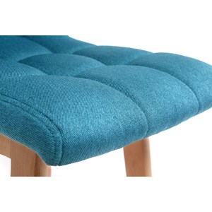 Tabourets de bar bois et bleu canard h65 cm (lot de 2) klaris