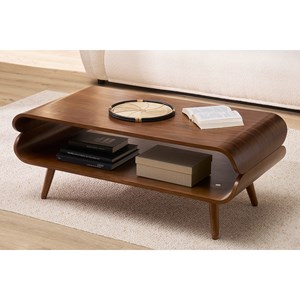 Table basse rectangulaire  bois foncé noyer l118 cm takla