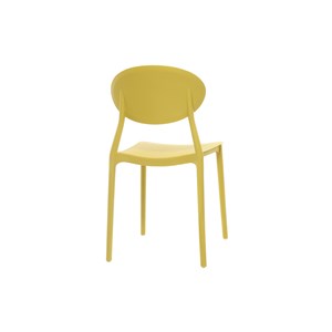 Chaises empilables jaunes intérieur - extérieur (lot de 2) anna