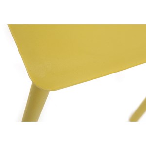 Chaises empilables jaunes intérieur - extérieur (lot de 2) anna