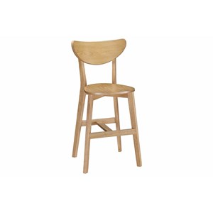 Tabourets de bar finition chêne h65 cm (lot de 2) leena
