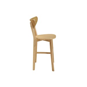 Tabourets de bar finition chêne h65 cm (lot de 2) leena