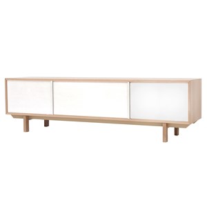 Meuble tv bois et blanc l180 cm sid