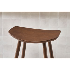 Tabouret de bar noyer h72 cm demory