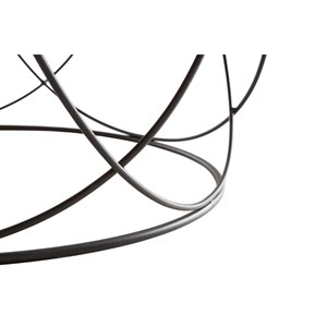 Table basse ronde bois clair chêne et métal noir d80 cm lace