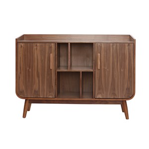 Buffet  en bois foncé noyer 2 portes l122 cm hallen