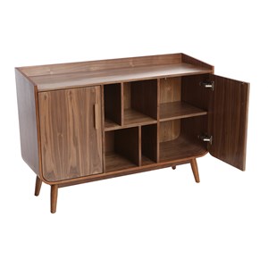 Buffet  en bois foncé noyer 2 portes l122 cm hallen