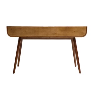 Bureau avec rangements 3 tiroirs  bois foncé noyer l132 cm hallen