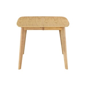 Table à manger extensible carrée placage chêne l90-130 cm leena