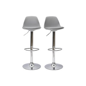 Tabourets de bar gris clair (lot de 2) steevy