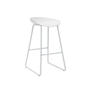 Tabourets de bar blancs h75 cm  (lot de 2) pebble