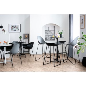 Tabourets de bar noirs h75 cm (lot de 2) pebble