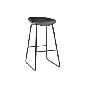 Tabourets de bar noirs h75 cm (lot de 2) pebble