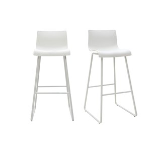 Tabourets de bar blanc 76 cm (lot de 2) ona