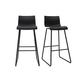 Tabourets de bar noir 76 cm (lot de 2) ona