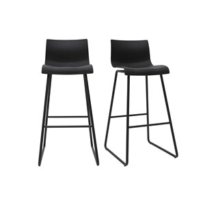 Tabourets de bar noir 76 cm (lot de 2) ona