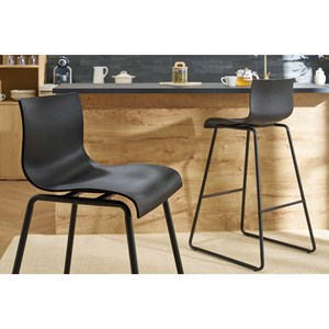 Tabourets de bar noir 76 cm (lot de 2) ona