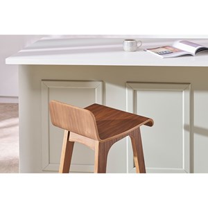 Chaise de bar bois foncé h65 cm baltik