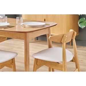 Chaises en bois clair et blanc (lot de 2) walford