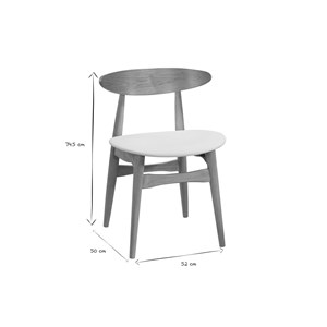 Chaises en bois clair et blanc (lot de 2) walford
