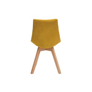 Chaises scandinaves en tissu effet velours jaune moutarde (lot de 2) matilde
