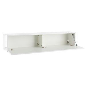 Élément mural tv horizontal blanc laqué brillant l137.5 cm eternel