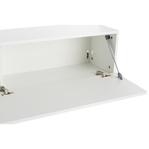 Élément mural tv horizontal blanc laqué brillant l137.5 cm eternel