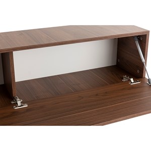 Élément mural tv horizontal finition bois foncé noyer l137.5 cm eternel