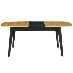 Table extensible  rectangulaire bois et noir l140-180 cm meena