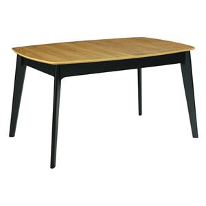 Table extensible  rectangulaire bois et noir l140-180 cm meena