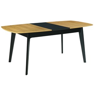Table extensible  rectangulaire bois et noir l140-180 cm meena