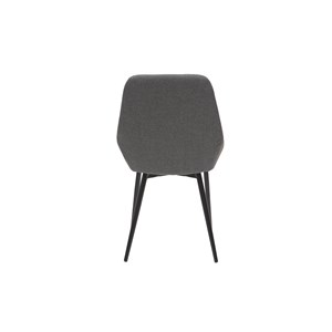 Chaises en tissu gris et métal noir (lot de 2) holo