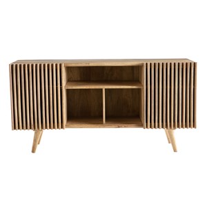 Buffet en bois manguier massif 2 portes coulissantes l140 cm alba