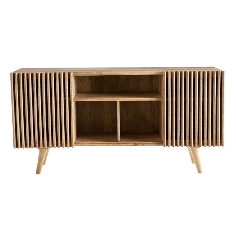 Buffet en bois manguier massif 2 portes coulissantes l140 cm alba