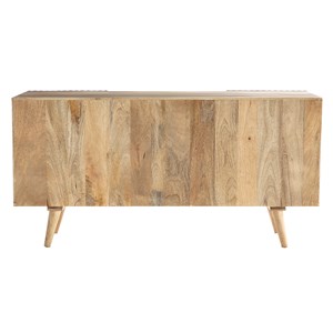 Buffet en bois manguier massif 2 portes coulissantes l140 cm alba