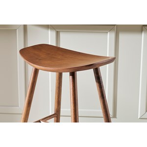 Tabouret de bar noyer h65 cm demory