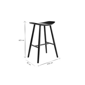 Tabouret de bar noyer h65 cm demory