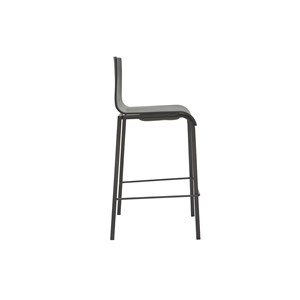 Tabourets de bar empilables noirs h65 cm (lot de 2) kupa