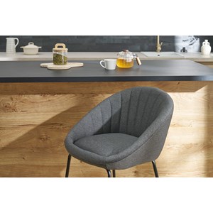 Tabourets de bar tissu gris foncé 65 cm (lot de 2) sheru