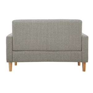 Canapé 2 places en tissu gris et bois clair moon