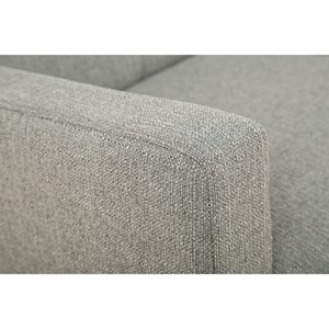 Canapé 2 places en tissu gris et bois clair moon