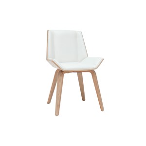 Chaise blanc et bois clair melkior
