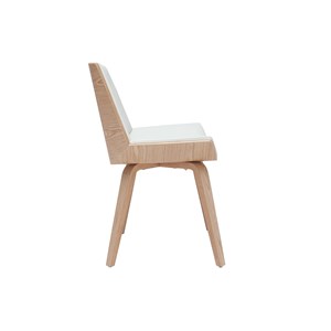 Chaise blanc et bois clair melkior