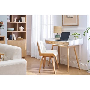 Chaise noir et bois foncé noyer melkior