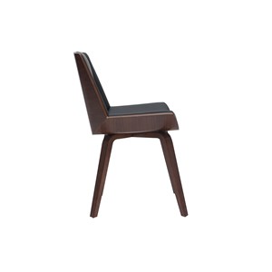 Chaise noir et bois foncé noyer melkior