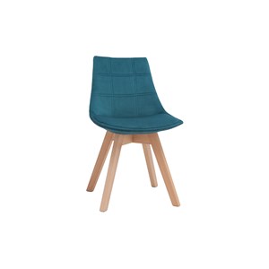 Chaises scandinaves en tissu velours bleu pétrole (lot de 2) matilde