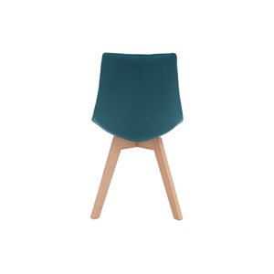 Chaises scandinaves en tissu velours bleu pétrole (lot de 2) matilde